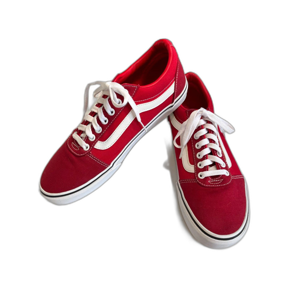 Vans Ward OTW Sidewall Racing Red/White Low Top Skate Sneakers Like New Size 10